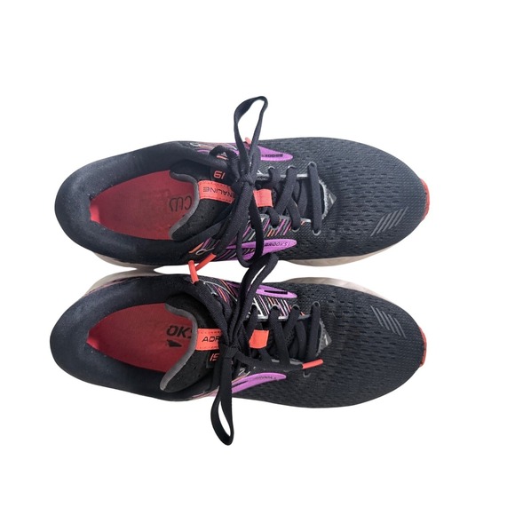 Brooks Adrenaline GTS 19 Running Shoes Womens Size 7 Black/Purple/Orange Athleti - Picture 6 of 11